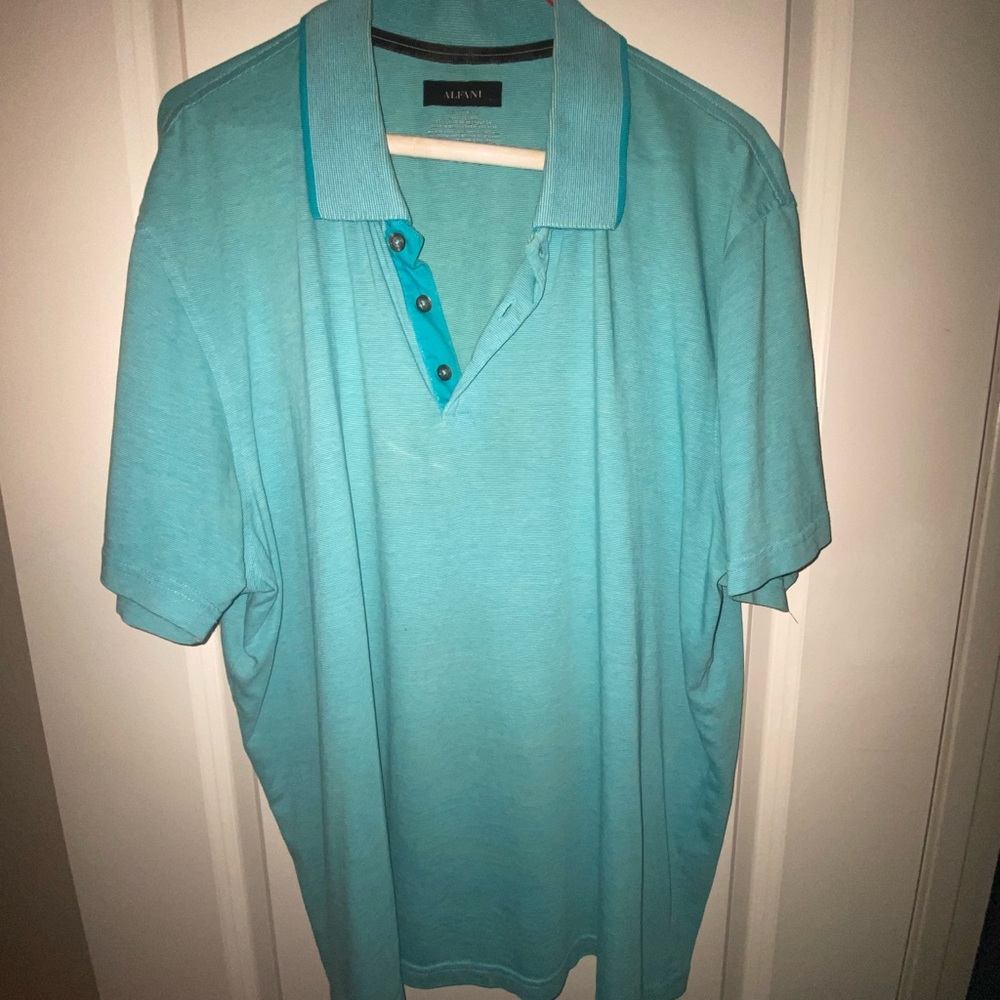 Alfani Blue Polo Shirt Classic Design
